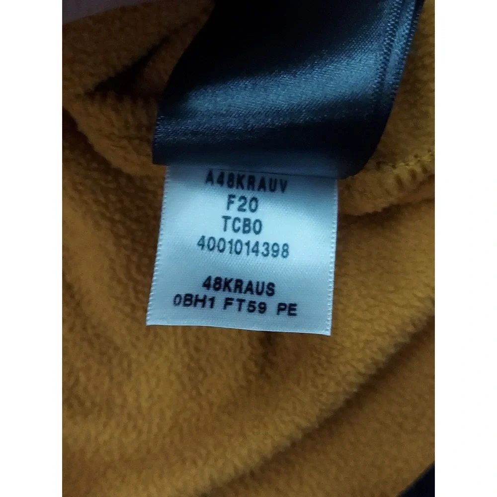 NORTH FACE Fleece Pullover Mens Large Gold Black 1/4 Zip Long‎ Sleeve Outdoor